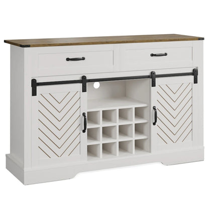 Meuble bar Royalcraft de 132 cm avec casier à vin et grand espace de rangement