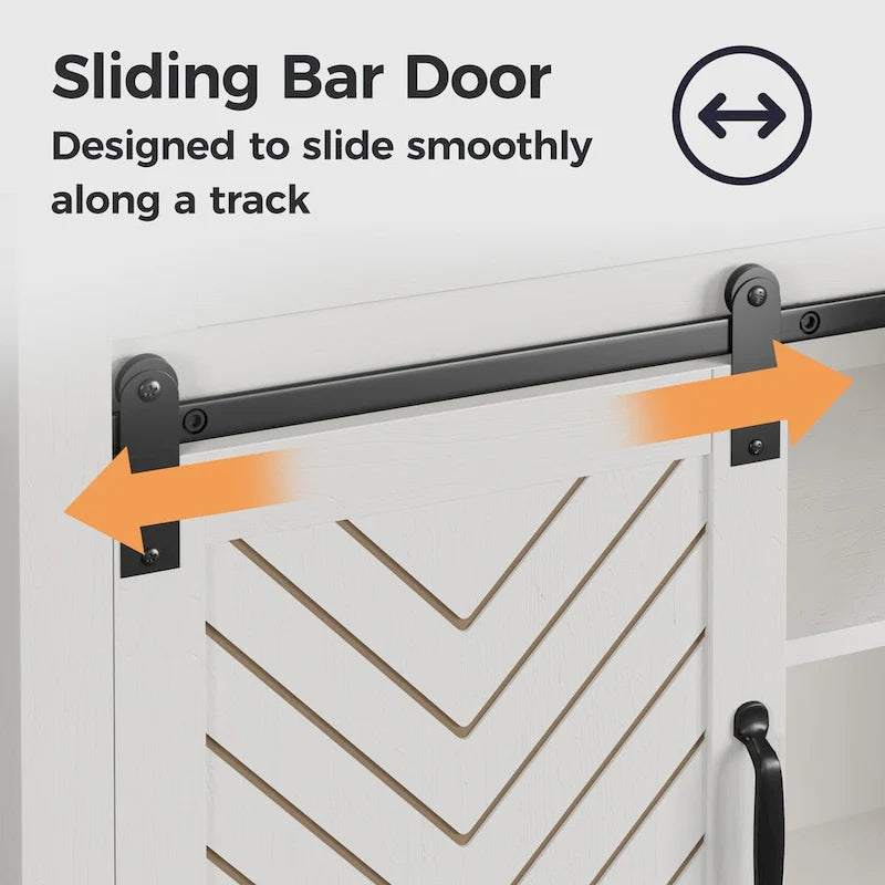 Meuble bar Royalcraft de 132 cm avec casier à vin et grand espace de rangement