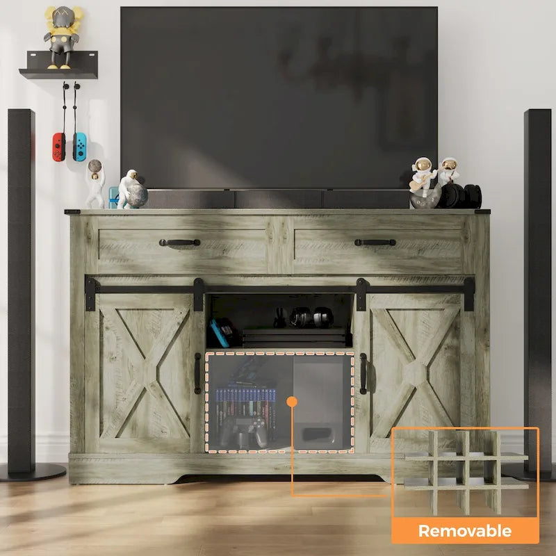 Meuble bar Royalcraft de 132 cm avec casier à vin et grand espace de rangement