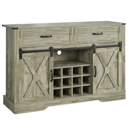 Meuble bar Royalcraft de 132 cm avec casier à vin et grand espace de rangement