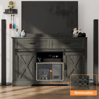 Meuble bar Royalcraft de 132 cm avec casier à vin et grand espace de rangement