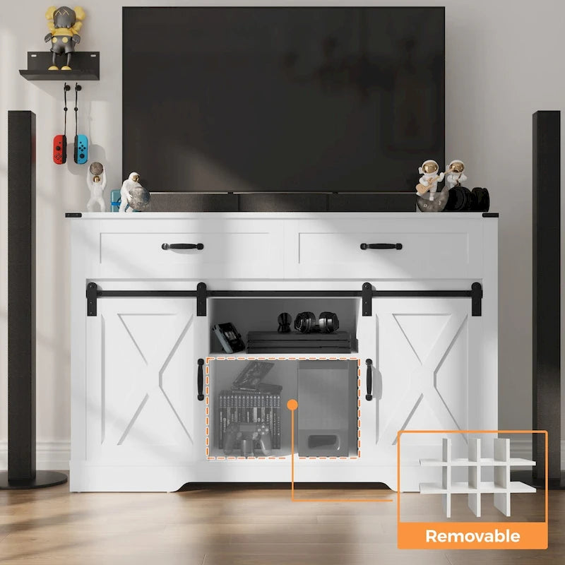 Meuble bar Royalcraft de 132 cm avec casier à vin et grand espace de rangement