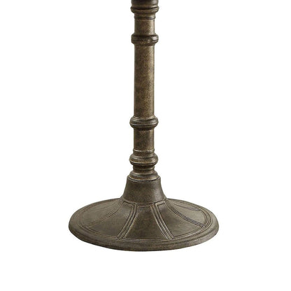 Table de salle à manger ronde de style transitionnel en MDF et métal, de style bistro - 76 cm (H) x 76 cm (l) x 76 cm (P)