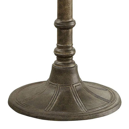 Table de salle à manger ronde de style transitionnel en MDF et métal, de style bistro - 76 cm (H) x 76 cm (l) x 76 cm (P)