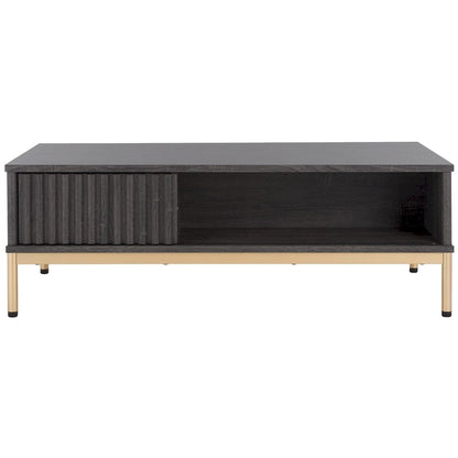 Table basse de rangement 2 portes SAFAVIEH Tamayo - 111 cm L x 55 cm P x 39 cm H - 44 cm L x 21 cm P x 15 cm H