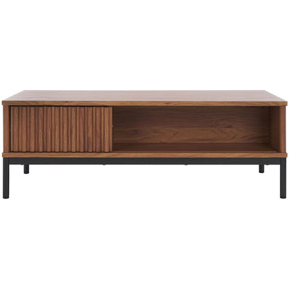 Table basse de rangement 2 portes SAFAVIEH Tamayo - 111 cm L x 55 cm P x 39 cm H - 44 cm L x 21 cm P x 15 cm H