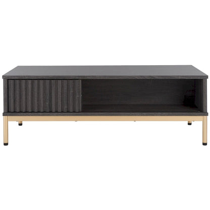 Table basse de rangement 2 portes SAFAVIEH Tamayo - 111 cm L x 55 cm P x 39 cm H - 44 cm L x 21 cm P x 15 cm H