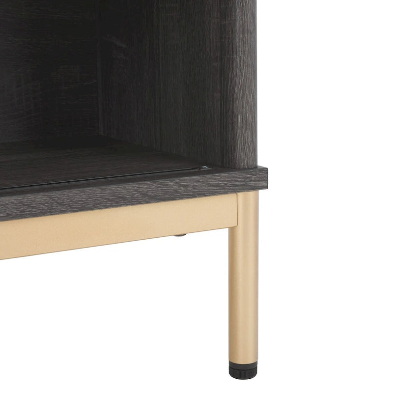 Table basse de rangement 2 portes SAFAVIEH Tamayo - 111 cm L x 55 cm P x 39 cm H - 44 cm L x 21 cm P x 15 cm H