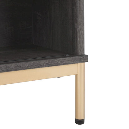 Table basse de rangement 2 portes SAFAVIEH Tamayo - 111 cm L x 55 cm P x 39 cm H - 44 cm L x 21 cm P x 15 cm H
