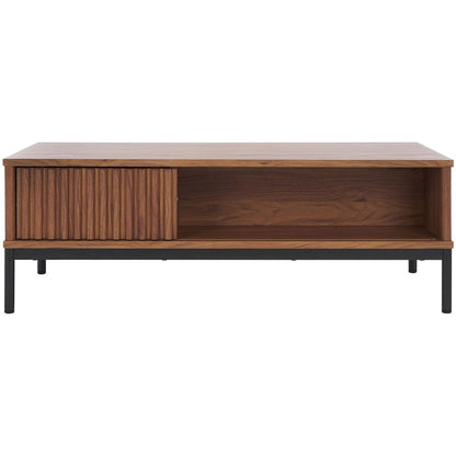 Table basse de rangement 2 portes SAFAVIEH Tamayo - 111 cm L x 55 cm P x 39 cm H - 44 cm L x 21 cm P x 15 cm H