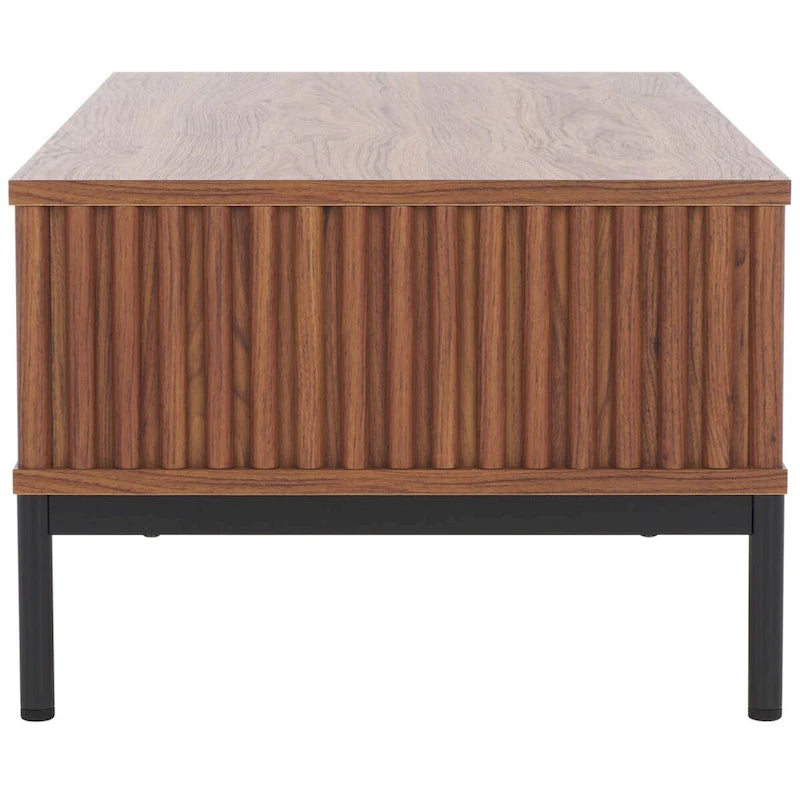 Table basse de rangement 2 portes SAFAVIEH Tamayo - 111 cm L x 55 cm P x 39 cm H - 44 cm L x 21 cm P x 15 cm H