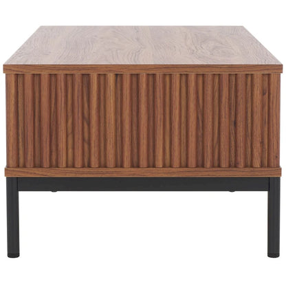 Table basse de rangement 2 portes SAFAVIEH Tamayo - 111 cm L x 55 cm P x 39 cm H - 44 cm L x 21 cm P x 15 cm H