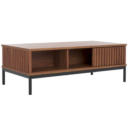 Table basse de rangement 2 portes SAFAVIEH Tamayo - 111 cm L x 55 cm P x 39 cm H - 44 cm L x 21 cm P x 15 cm H