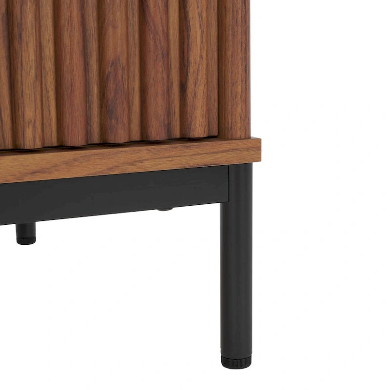 Table basse de rangement 2 portes SAFAVIEH Tamayo - 111 cm L x 55 cm P x 39 cm H - 44 cm L x 21 cm P x 15 cm H