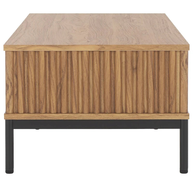 Table basse de rangement 2 portes SAFAVIEH Tamayo - 111 cm L x 55 cm P x 39 cm H - 44 cm L x 21 cm P x 15 cm H