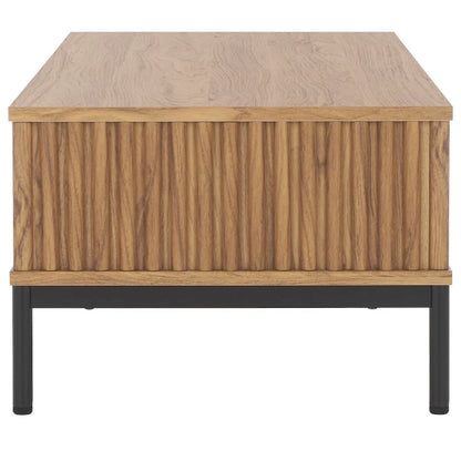 Table basse de rangement 2 portes SAFAVIEH Tamayo - 111 cm L x 55 cm P x 39 cm H - 44 cm L x 21 cm P x 15 cm H