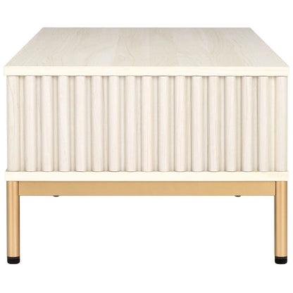 Table basse de rangement 2 portes SAFAVIEH Tamayo - 111 cm L x 55 cm P x 39 cm H - 44 cm L x 21 cm P x 15 cm H