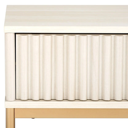 Table basse de rangement 2 portes SAFAVIEH Tamayo - 111 cm L x 55 cm P x 39 cm H - 44 cm L x 21 cm P x 15 cm H