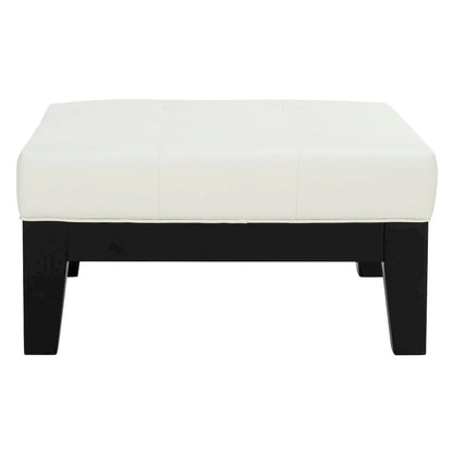 Pouf carré en cuir blanc SAFAVIEH Perri