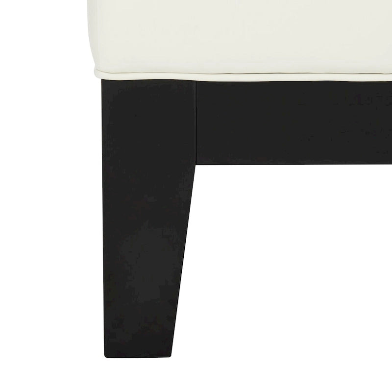 Pouf carré en cuir blanc SAFAVIEH Perri