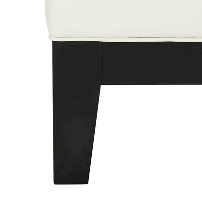 Pouf carré en cuir blanc SAFAVIEH Perri