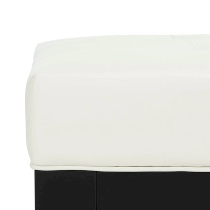 Pouf carré en cuir blanc SAFAVIEH Perri