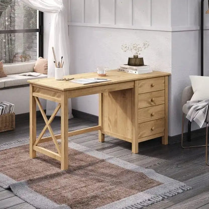 Coiffeuse en bois, grande coiffeuse Corona