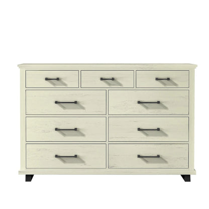 Ensemble de chambre à coucher style ferme 4 pièces - 2 tables de chevet, 1 commode et 1 coiffeuse