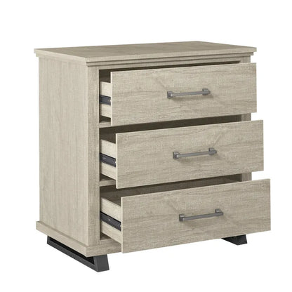 Ensemble de chambre à coucher style ferme 4 pièces - 2 tables de chevet, 1 commode et 1 coiffeuse