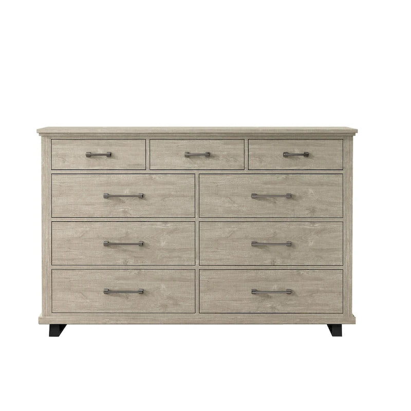 Ensemble de chambre à coucher style ferme 4 pièces - 2 tables de chevet, 1 commode et 1 coiffeuse