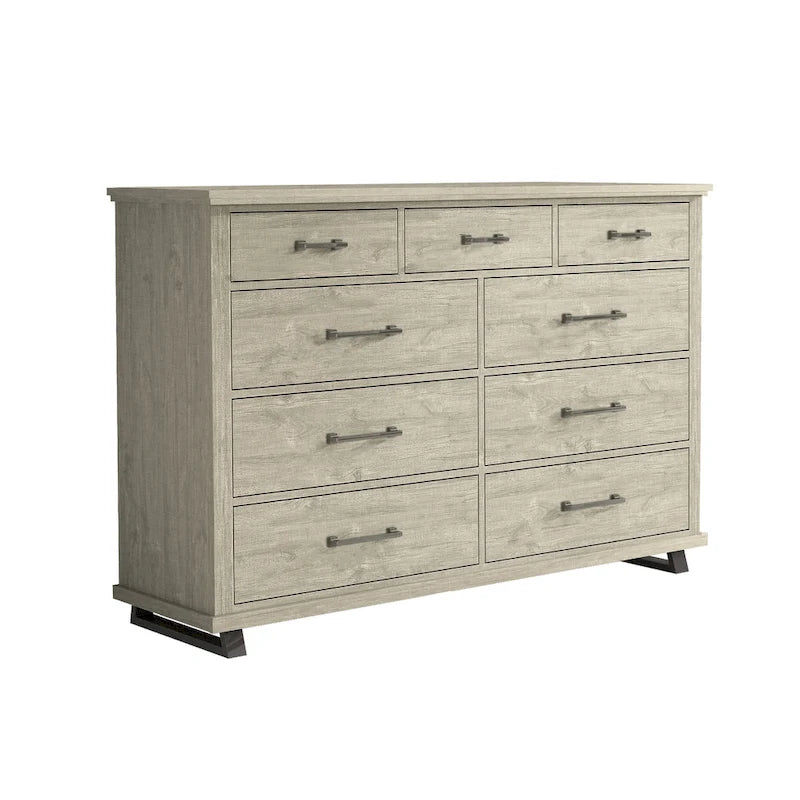 Ensemble de chambre à coucher style ferme 4 pièces - 2 tables de chevet, 1 commode et 1 coiffeuse