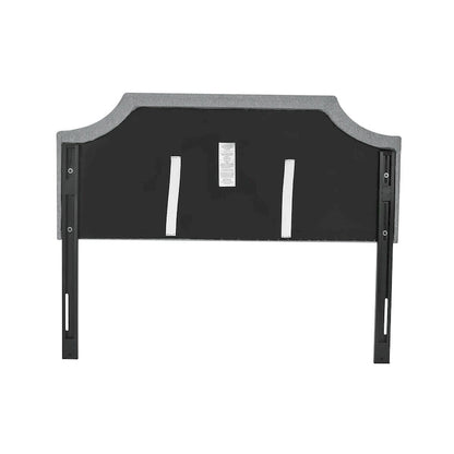 Tête de lit rembourrée en tissu Adeco avec clous décoratifs pour lit Queen