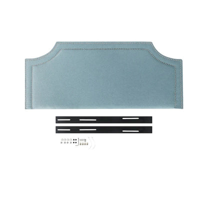 Tête de lit rembourrée en tissu Adeco avec clous décoratifs pour lit Queen