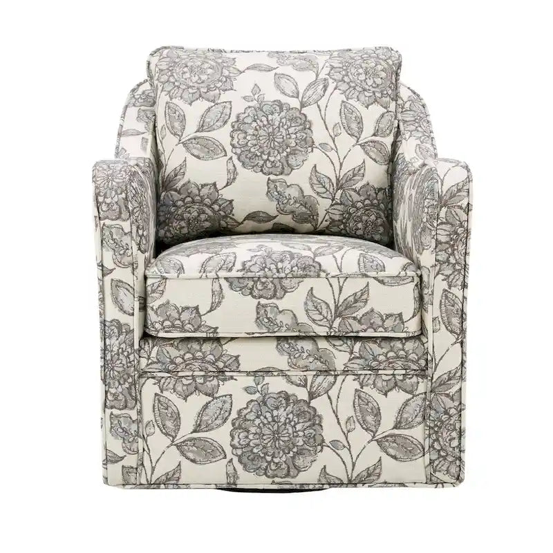 Ensemble de 2 fauteuils pivotants à 360 degrés Madison Park Betty en tissu flammé