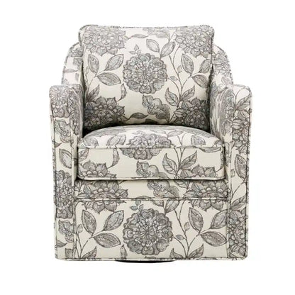 Ensemble de 2 fauteuils pivotants à 360 degrés Madison Park Betty en tissu flammé