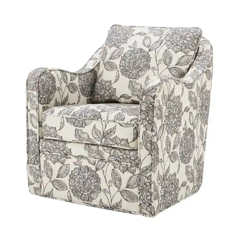 Ensemble de 2 fauteuils pivotants à 360 degrés Madison Park Betty en tissu flammé