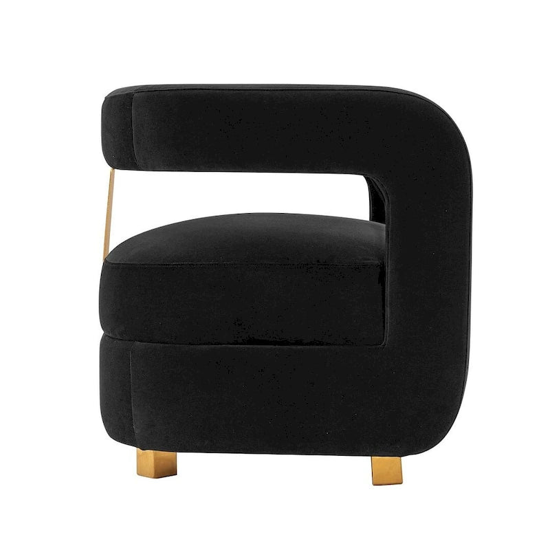 Ensemble de 2 fauteuils d'appoint modernes en velours Amirah de Manhattan Comfort