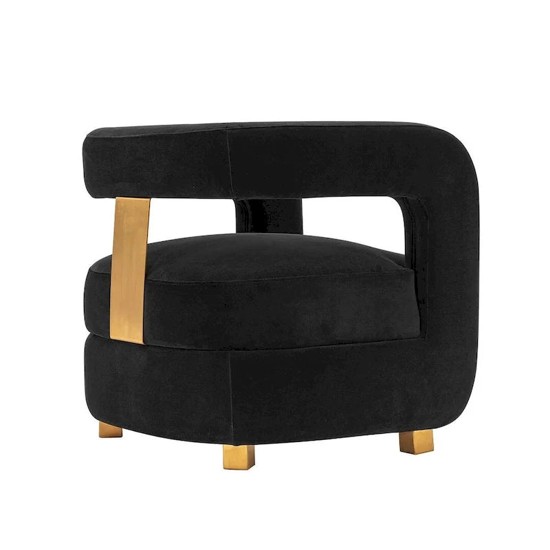 Ensemble de 2 fauteuils d'appoint modernes en velours Amirah de Manhattan Comfort