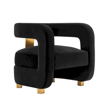 Ensemble de 2 fauteuils d'appoint modernes en velours Amirah de Manhattan Comfort