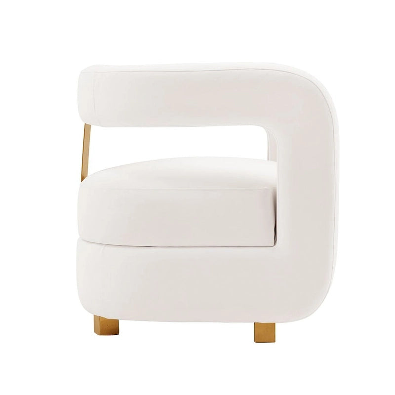 Ensemble de 2 fauteuils d'appoint modernes en velours Amirah de Manhattan Comfort