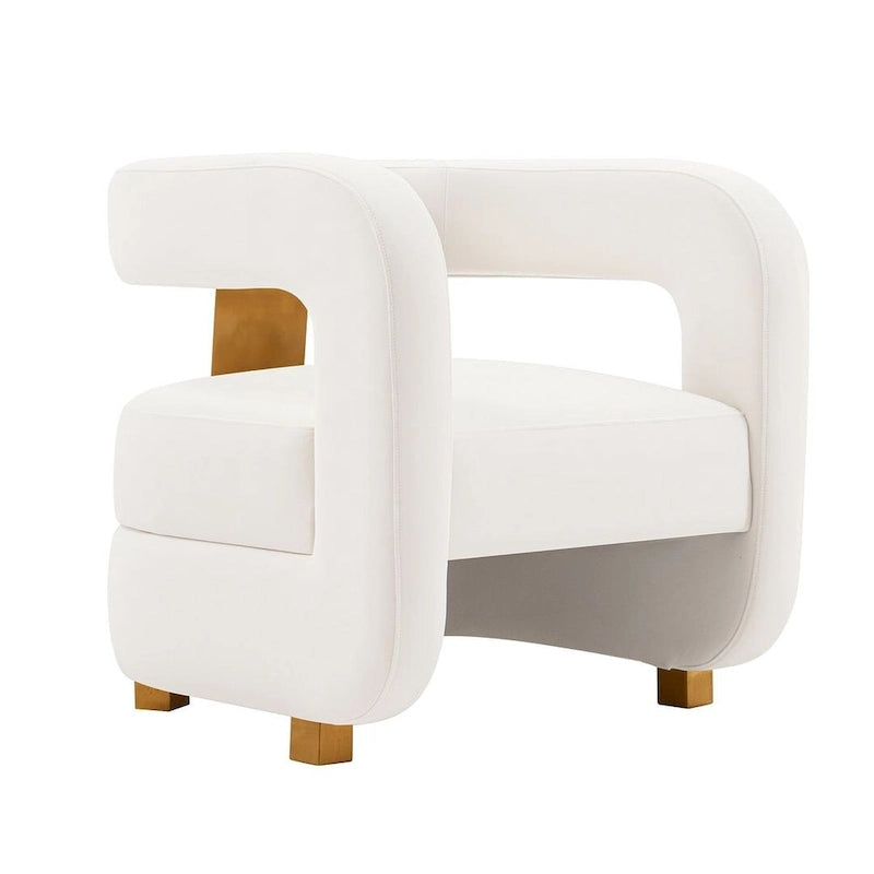 Ensemble de 2 fauteuils d'appoint modernes en velours Amirah de Manhattan Comfort