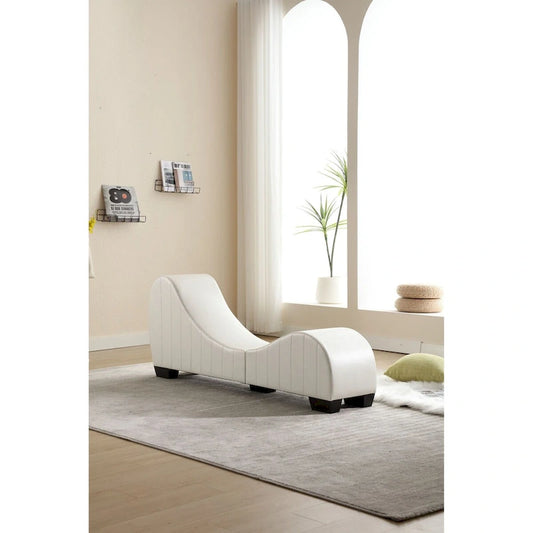 Modern Faux Leather Curved sofa