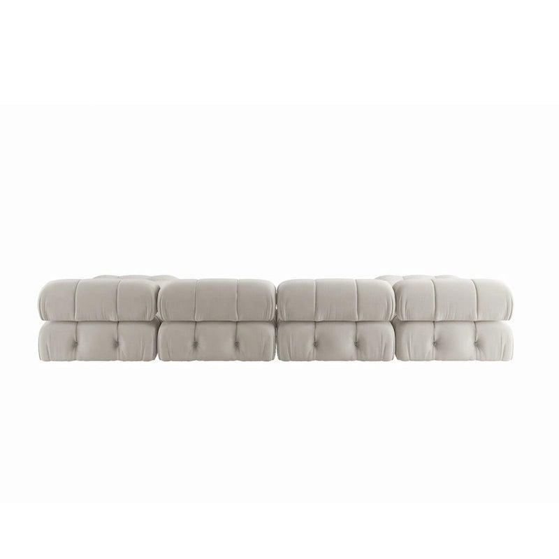 Canapé d'angle modulable convertible 138, canapés minimalistes en velours en forme de U