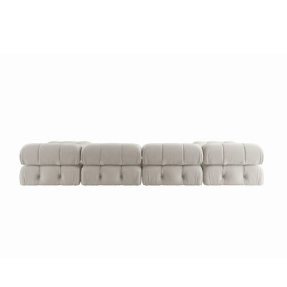 Canapé d'angle modulable convertible 138, canapés minimalistes en velours en forme de U