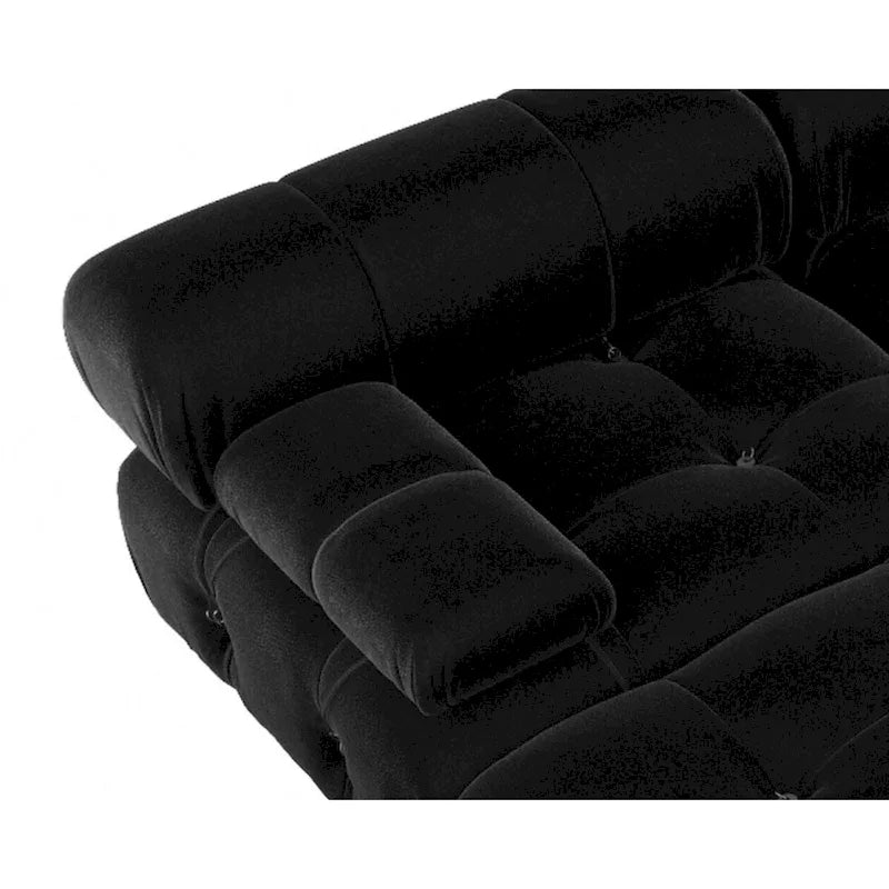Canapé d'angle modulable convertible 138, canapés minimalistes en velours en forme de U