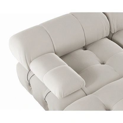 Canapé d'angle modulable convertible 138, canapés minimalistes en velours en forme de U