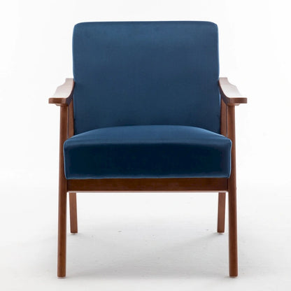 Fauteuil d'appoint moderne du milieu du siècle avec structure en bois massif, lot de 1