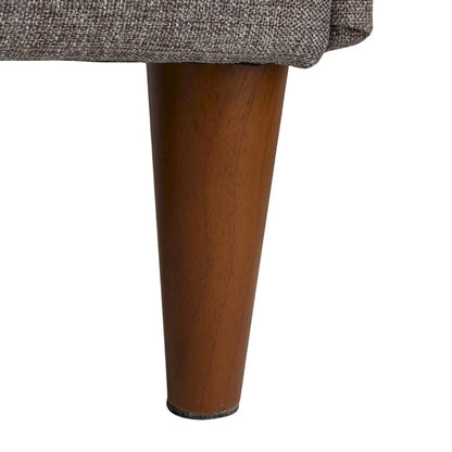 Banc rembourré Atley avec rangement et pieds en bois massif