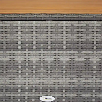 Ensemble de mobilier de jardin Outsunny en résine tressée avec coussins, canapé d'angle 7 pièces en rotin PE avec dossier réglable et assise réglable.