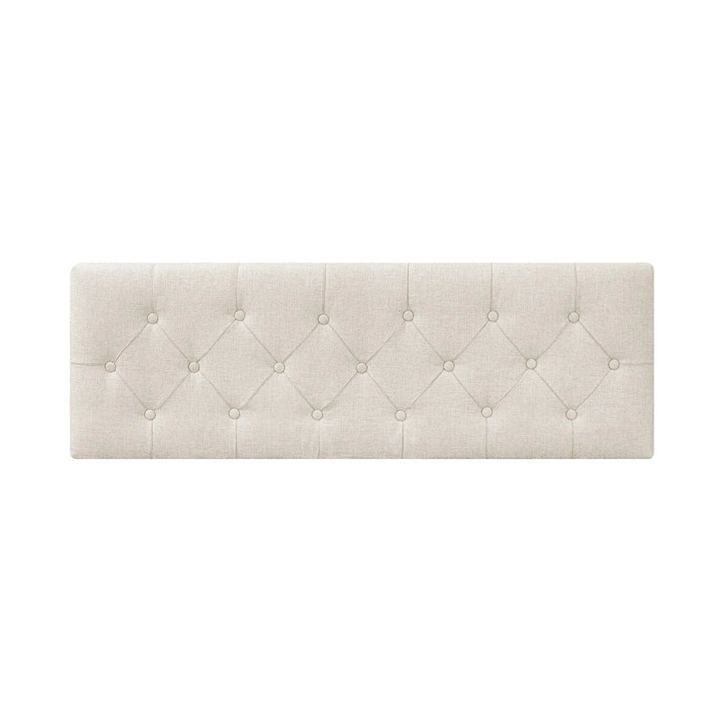 Pouf de rangement LUE BONA style moderne du milieu du siècle, capitonné en tissu avec assise en lin